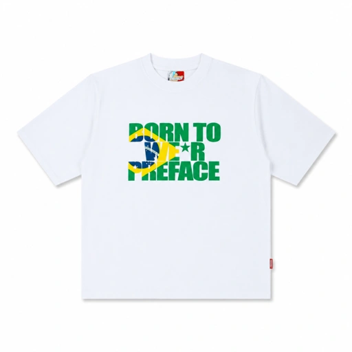 Brasilia Born to Wear White Tee