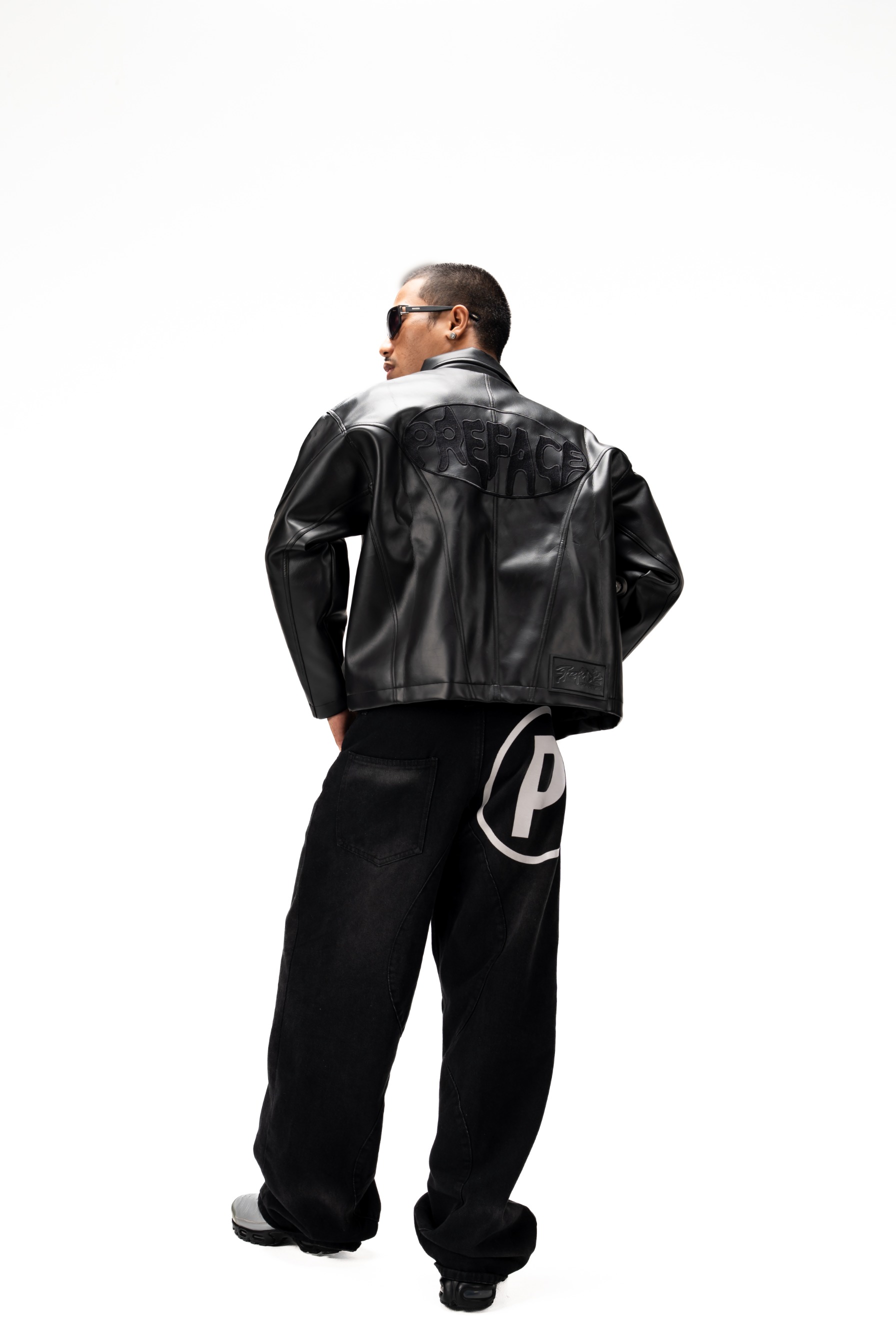 PREFACE Odyssey Leather Jacket Black