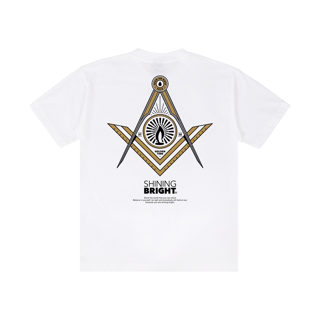 Shining Bright Golden Time Tshirt - White