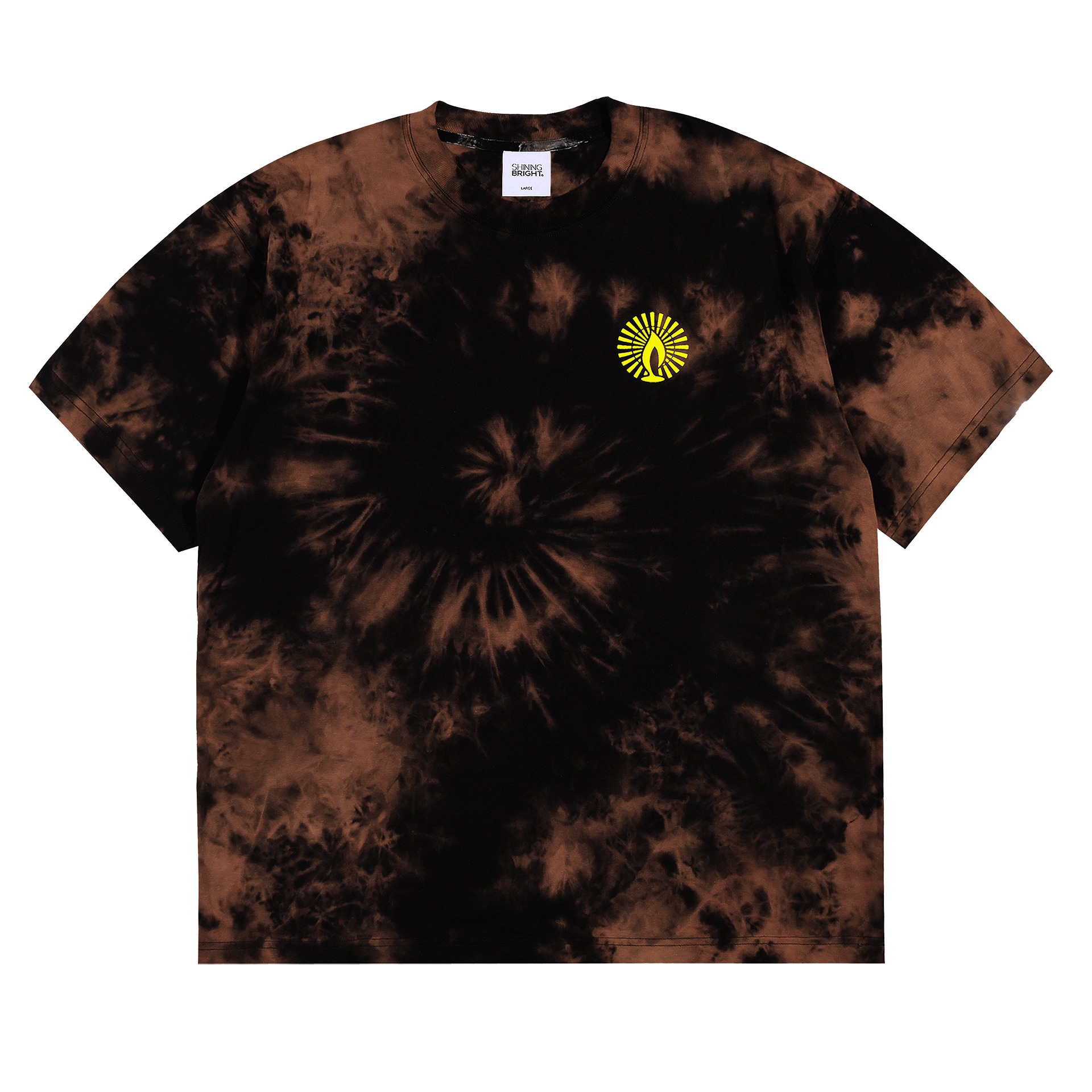 Shining Bright Tshirt Logo Lime Washed - Black