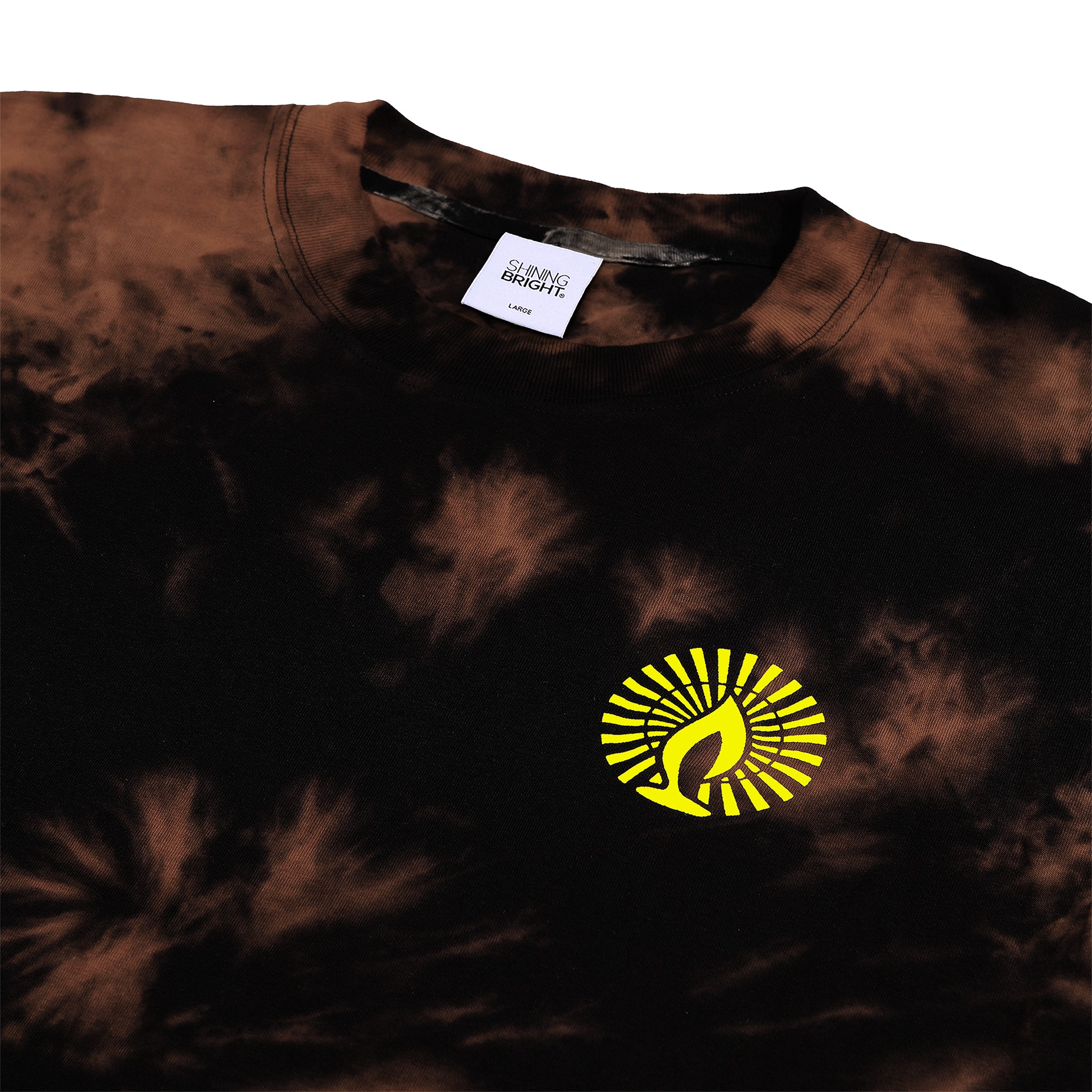 Shining Bright Tshirt Logo Lime Washed - Black