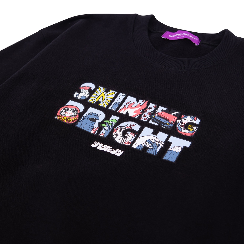 Shining Bright Domestic Crewneck - Black