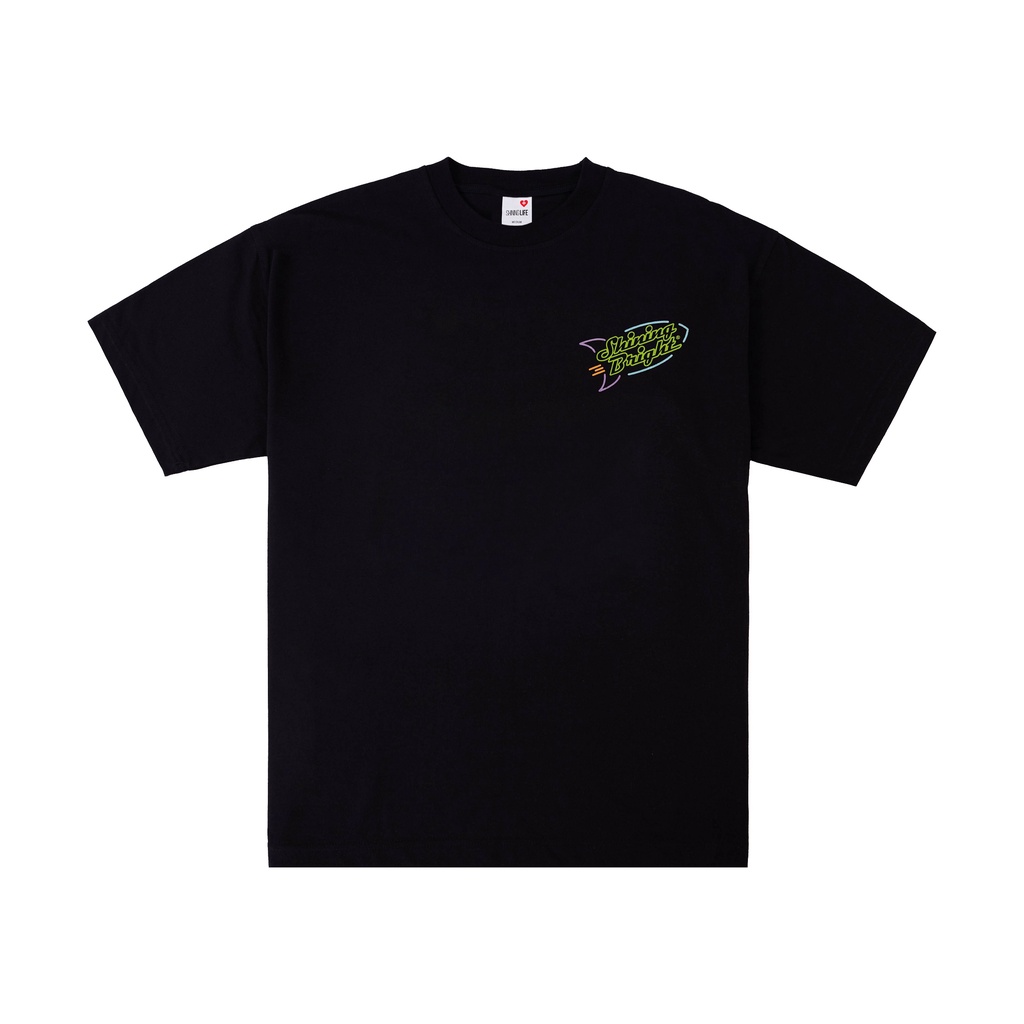 Shining Bright Pizza Planet Tshirt - Black