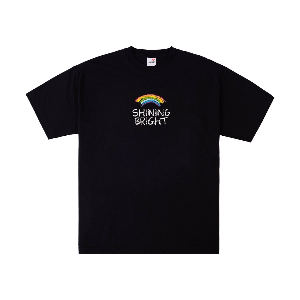 Shining Bright Shine Cryon Tshirt - Black
