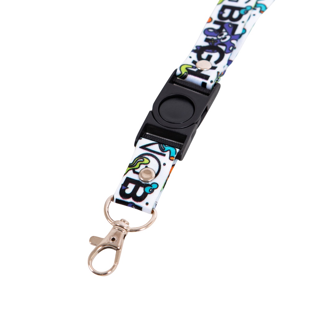 Shining Bright Funney Lanyard - White