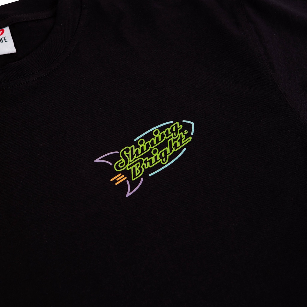 Shining Bright Pizza Planet Tshirt - Black