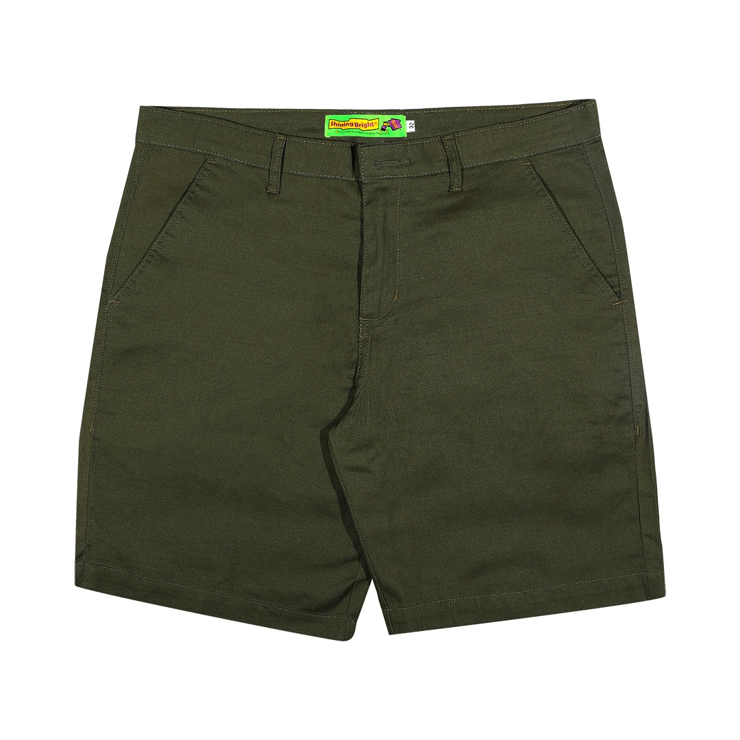 Shining Bright Chinos Short Pants - Olive