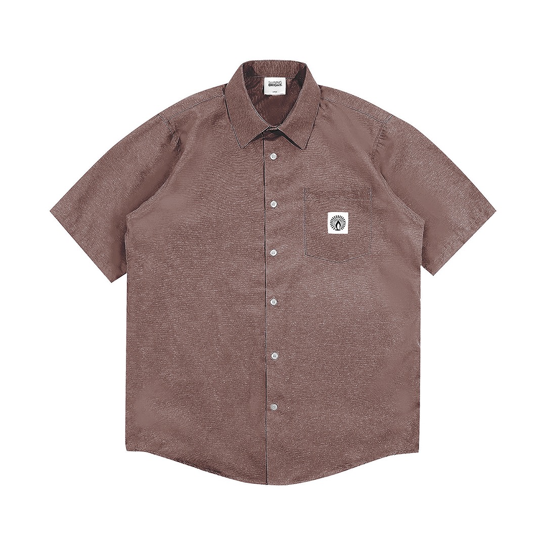Shining Bright Regular Collar Shirt - Brown