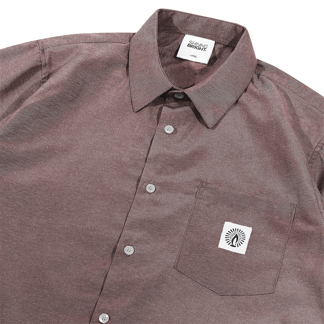 Shining Bright Regular Collar Shirt - Brown