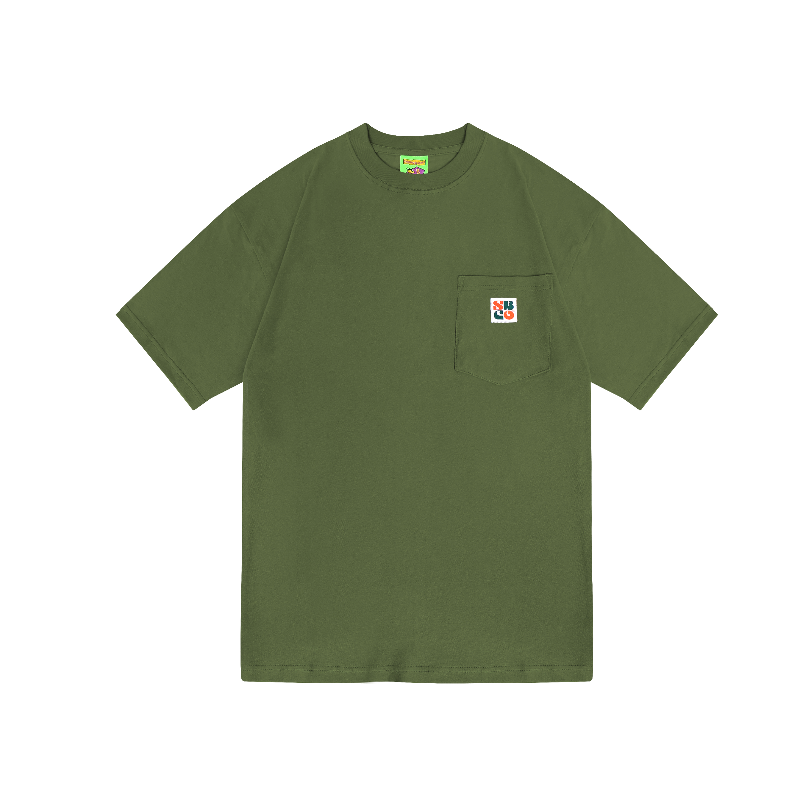 Shining Bright Pocket Tshirt - Green Army