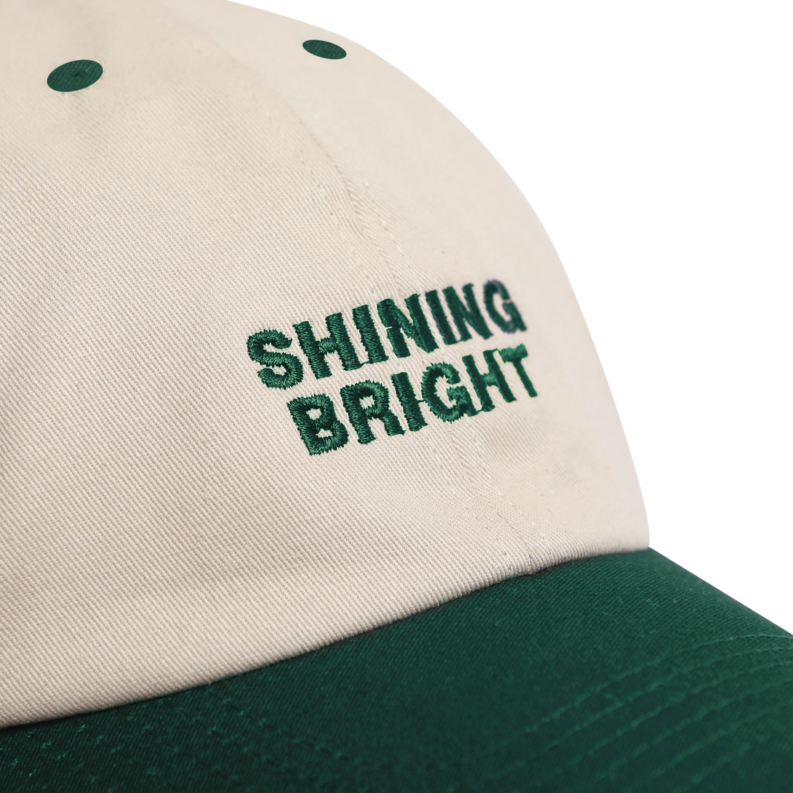 Shining Bright NU Vibrant 6 Panel Cap Off White Olive