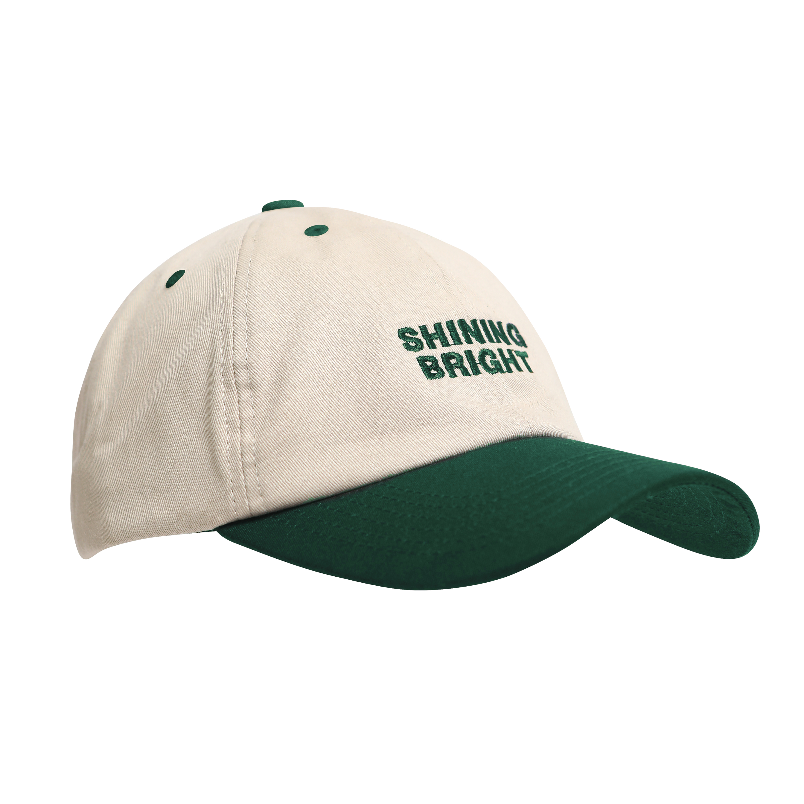 Shining Bright NU Vibrant 6 Panel Cap Off White Olive