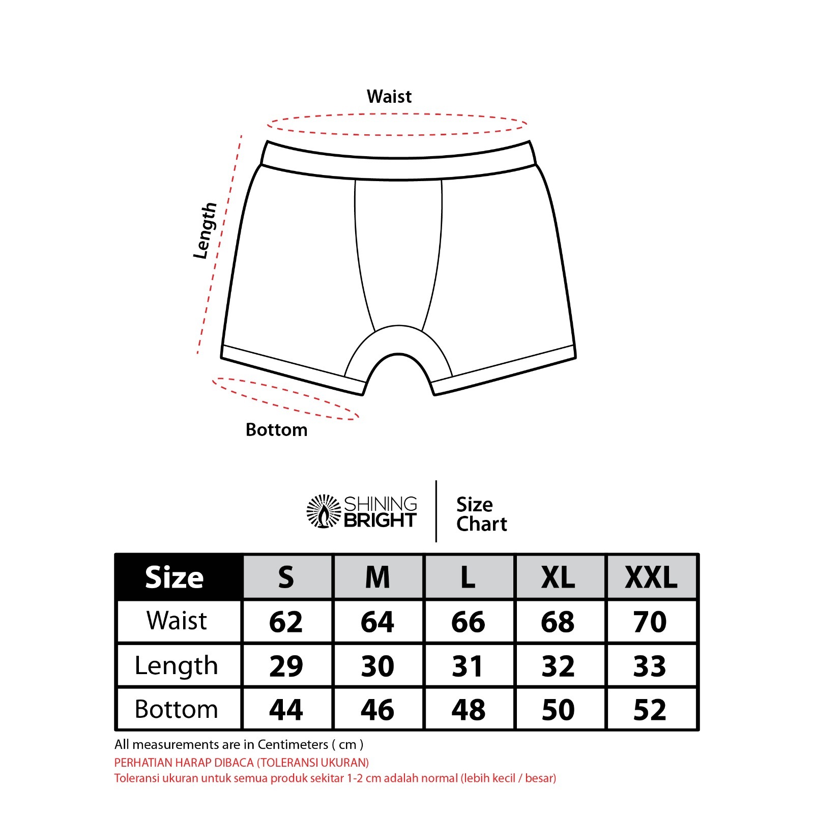 Shining Bright Genki Boxer - Black