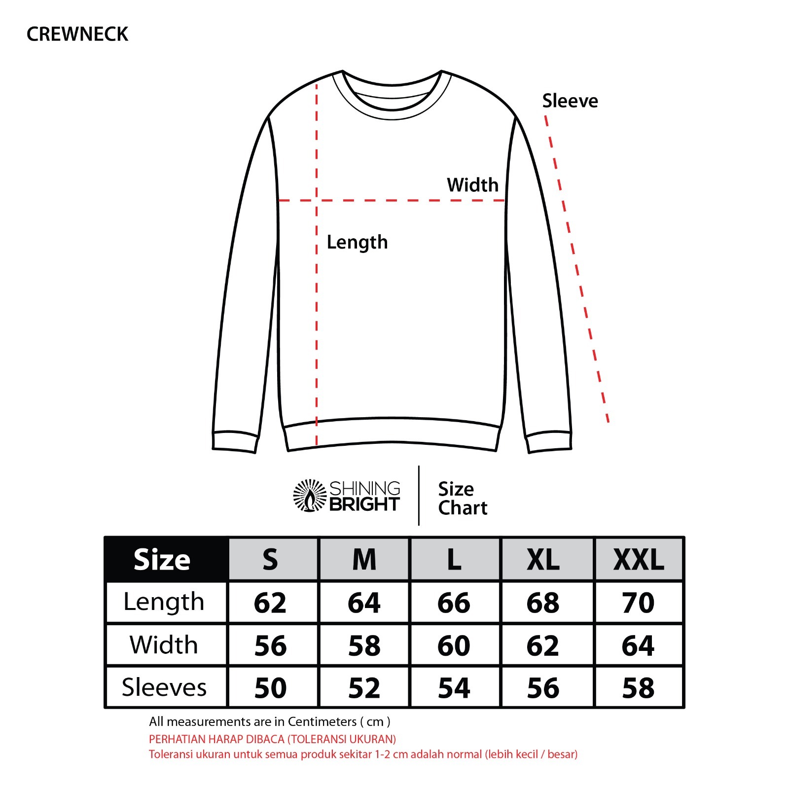 Shining Bright Vibrant Crewneck - Black