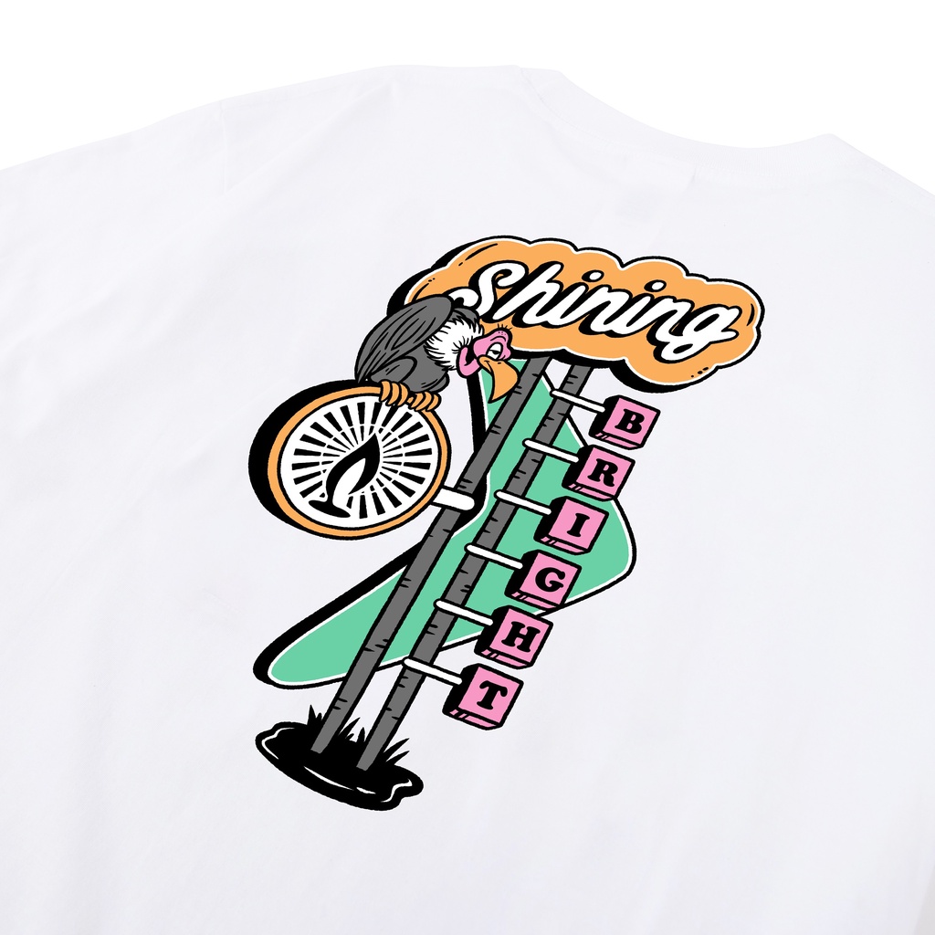 Shining Bright Motel Tshirt - White