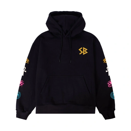 Image of Shining Bright Lord Egypt Pullover Hoodie - Black
