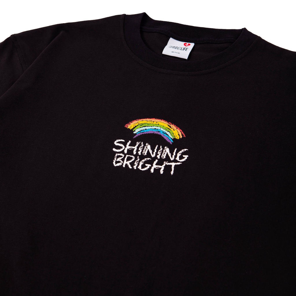 Shining Bright Shine Cryon Tshirt - Black