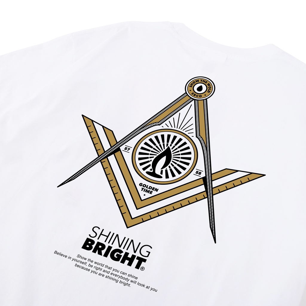 Shining Bright Golden Time Tshirt - White