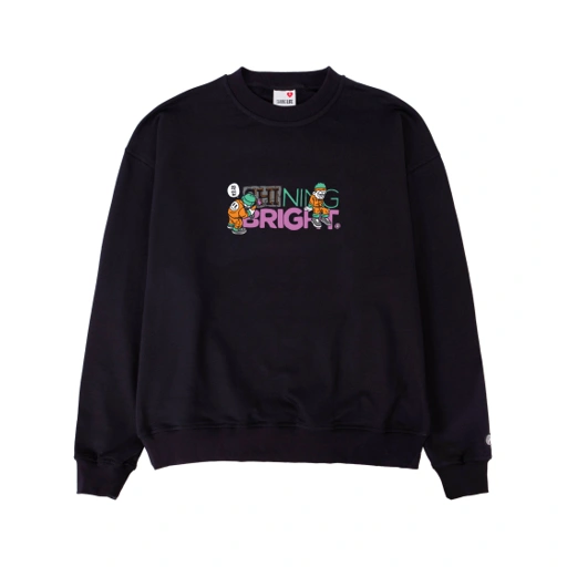 Image of Shining Bright Work Crewneck - Black