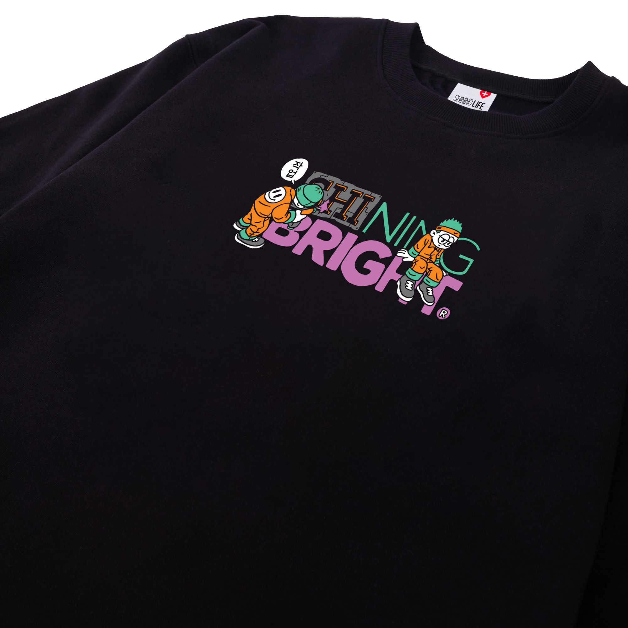 Shining Bright Work Crewneck - Black