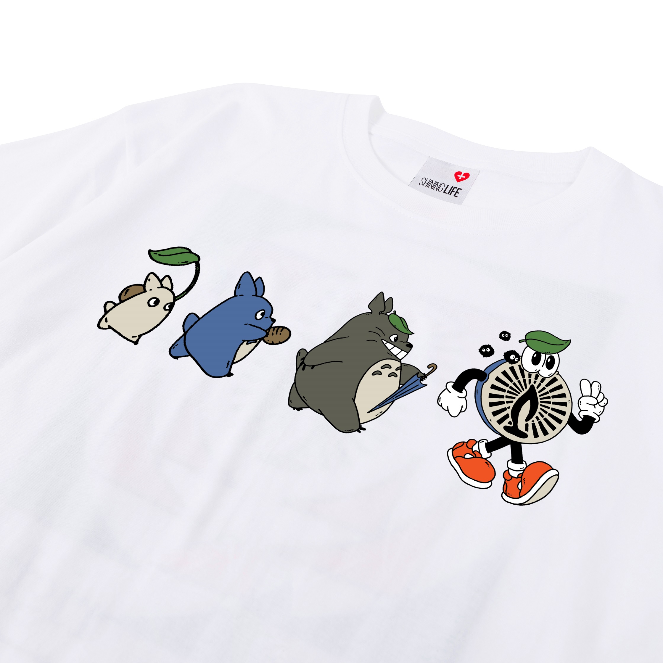 Shining Bright Totoro Tshirt - White