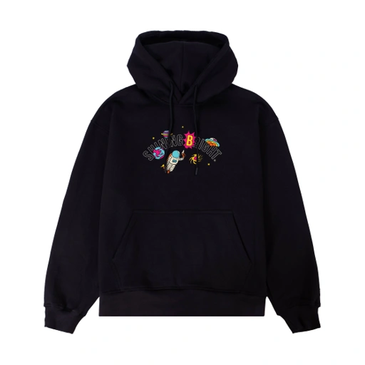 Image of Shining Bright Astro Space Pullover Hoodie - Black