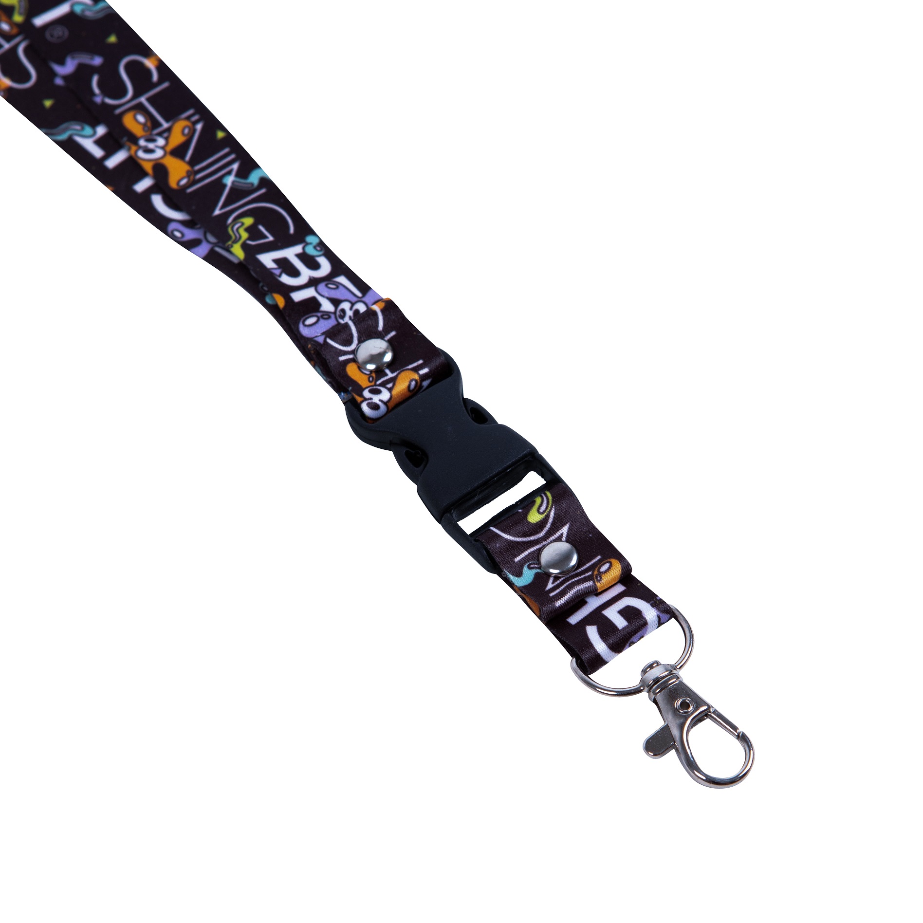 Shining Bright Funney Lanyard - Black