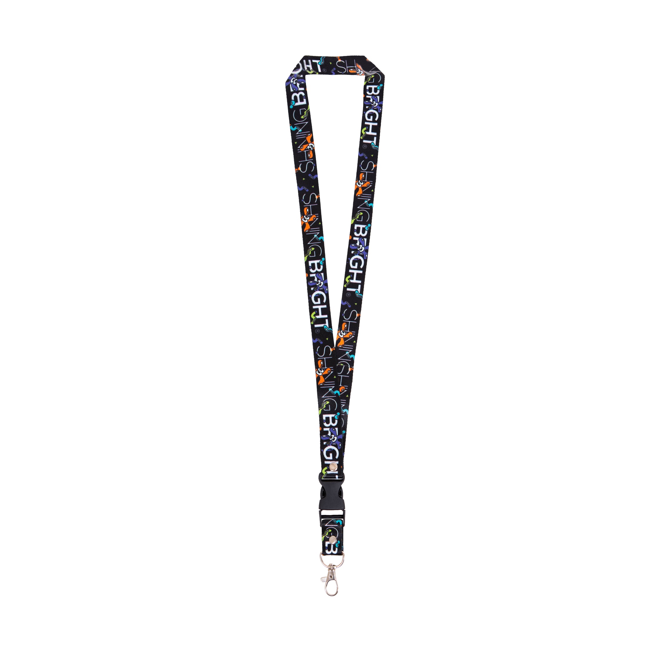 Shining Bright Funney Lanyard - Black