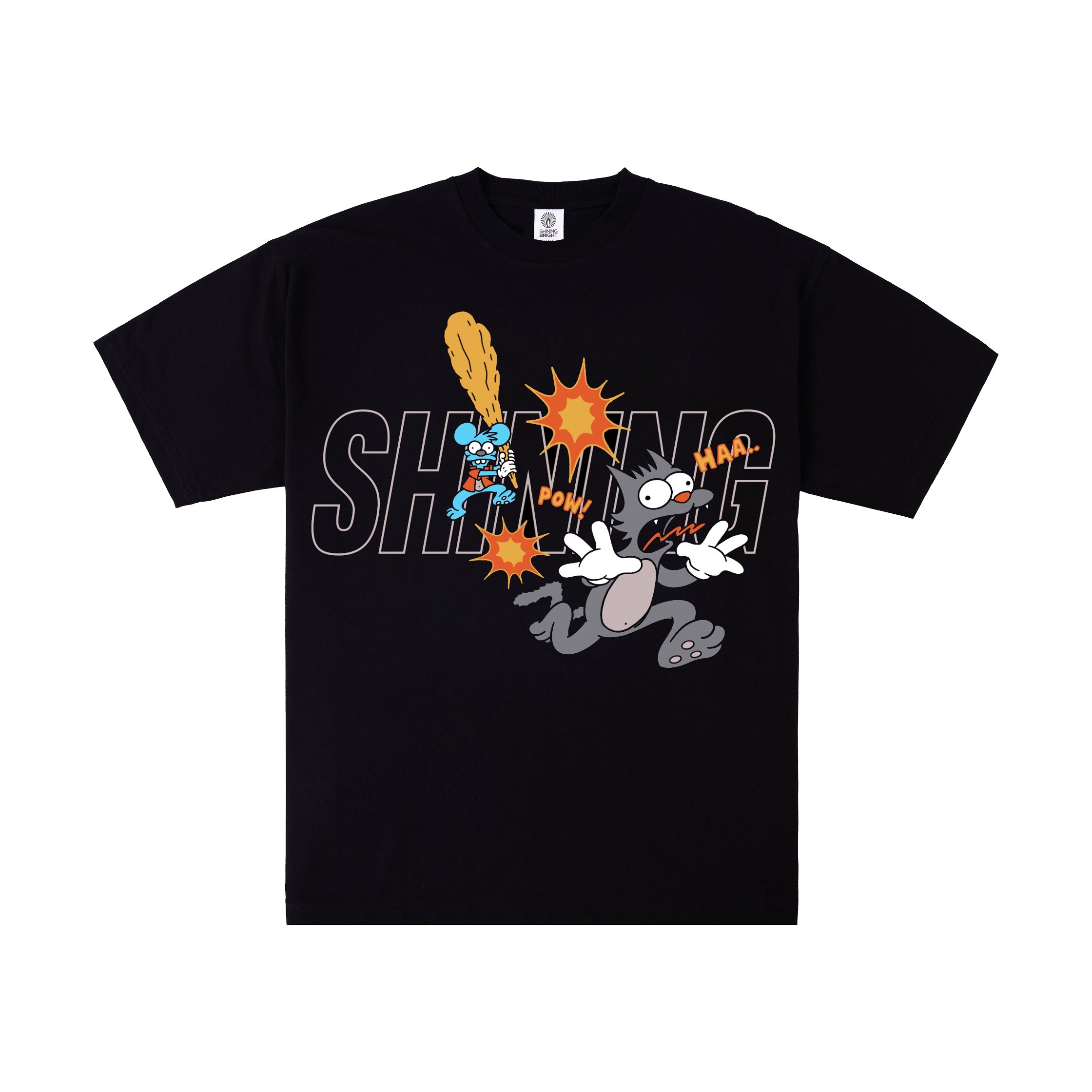 Shining Bright Rev Stray Tshirt - Black