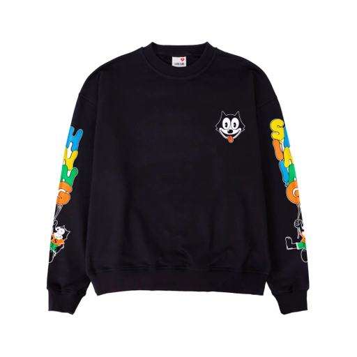 Image of Shining Bright Felix Crewneck - Black