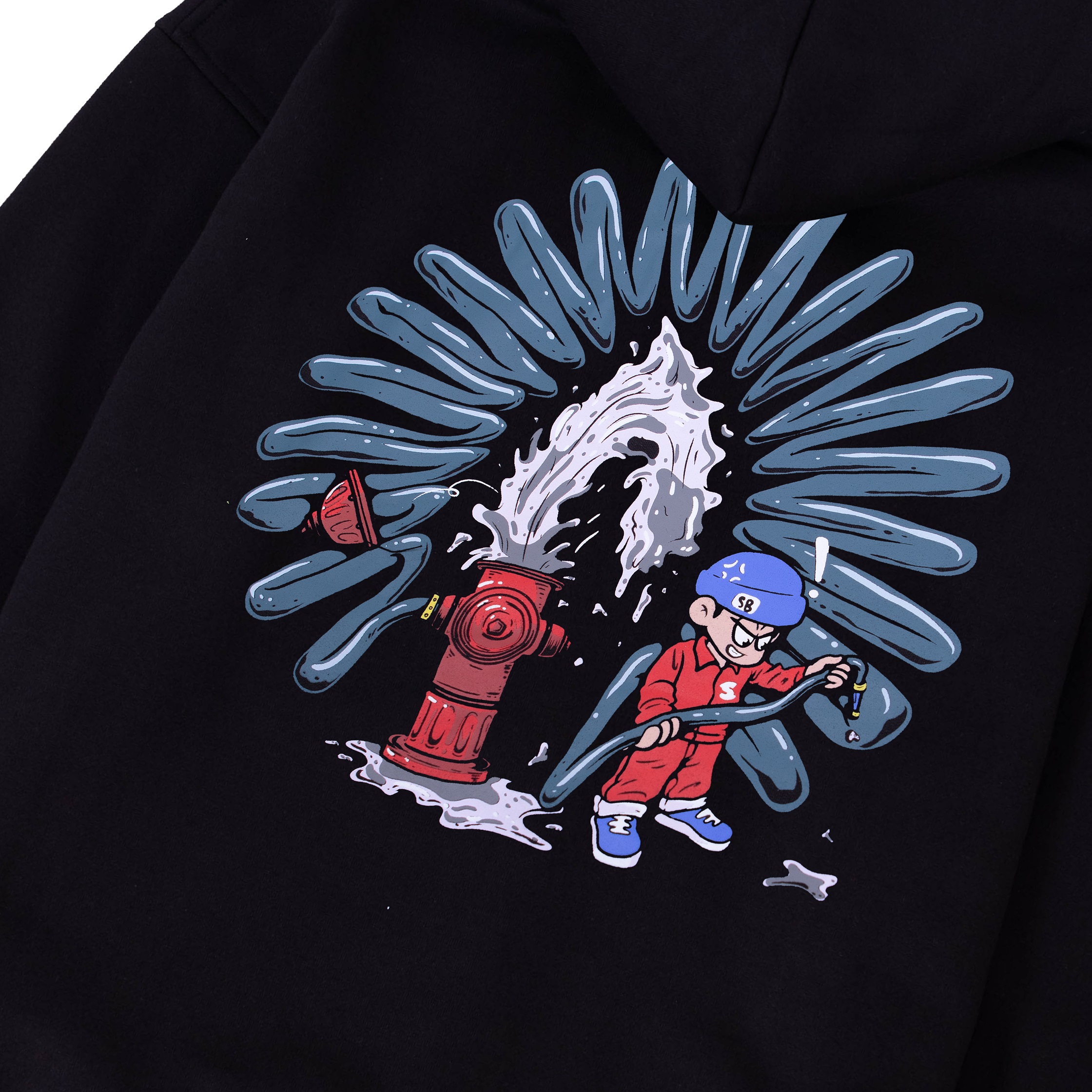 Shining Bright Hydrant Pullover Hoodie - Black