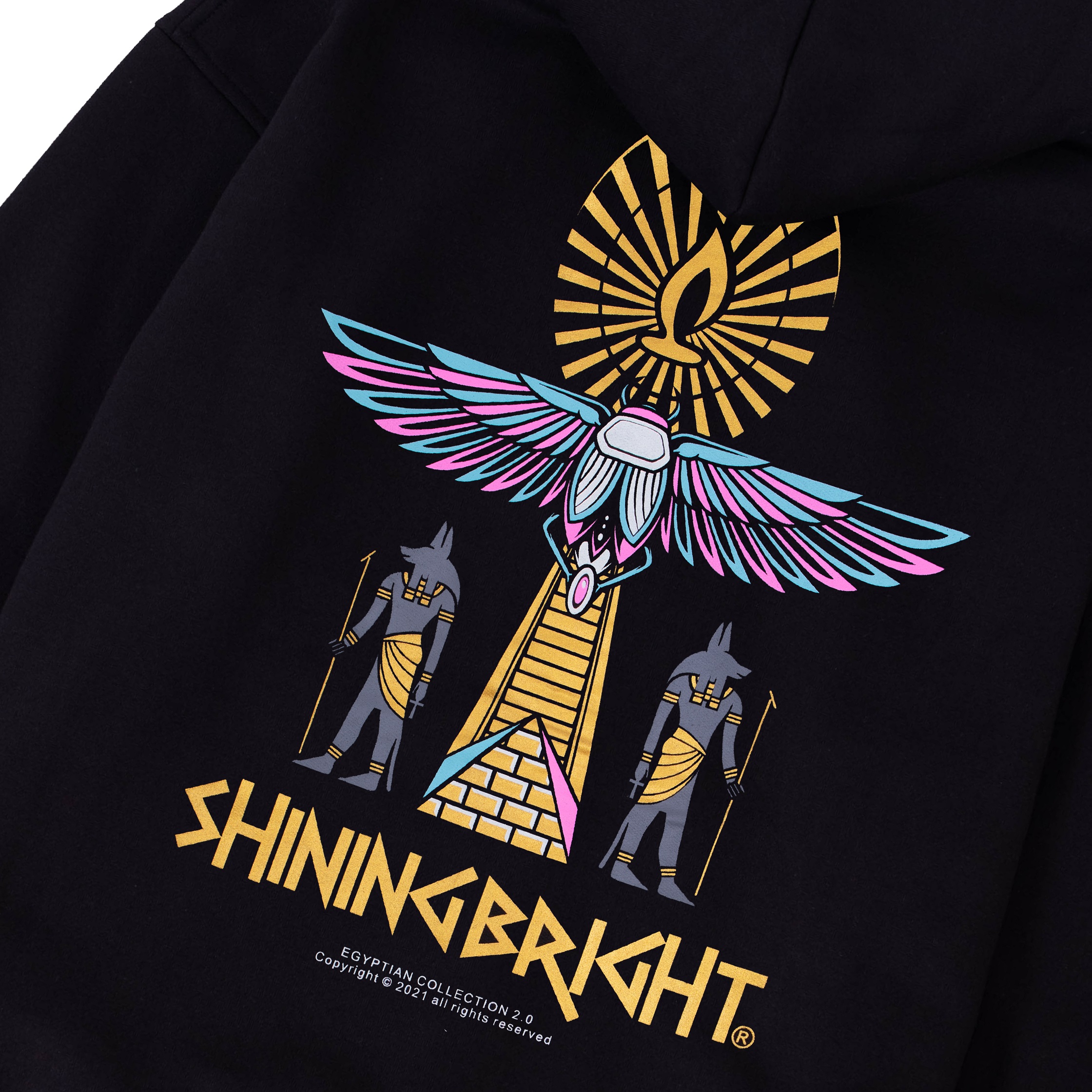 Shining Bright Dark Horse Pullover Hoodie - Black