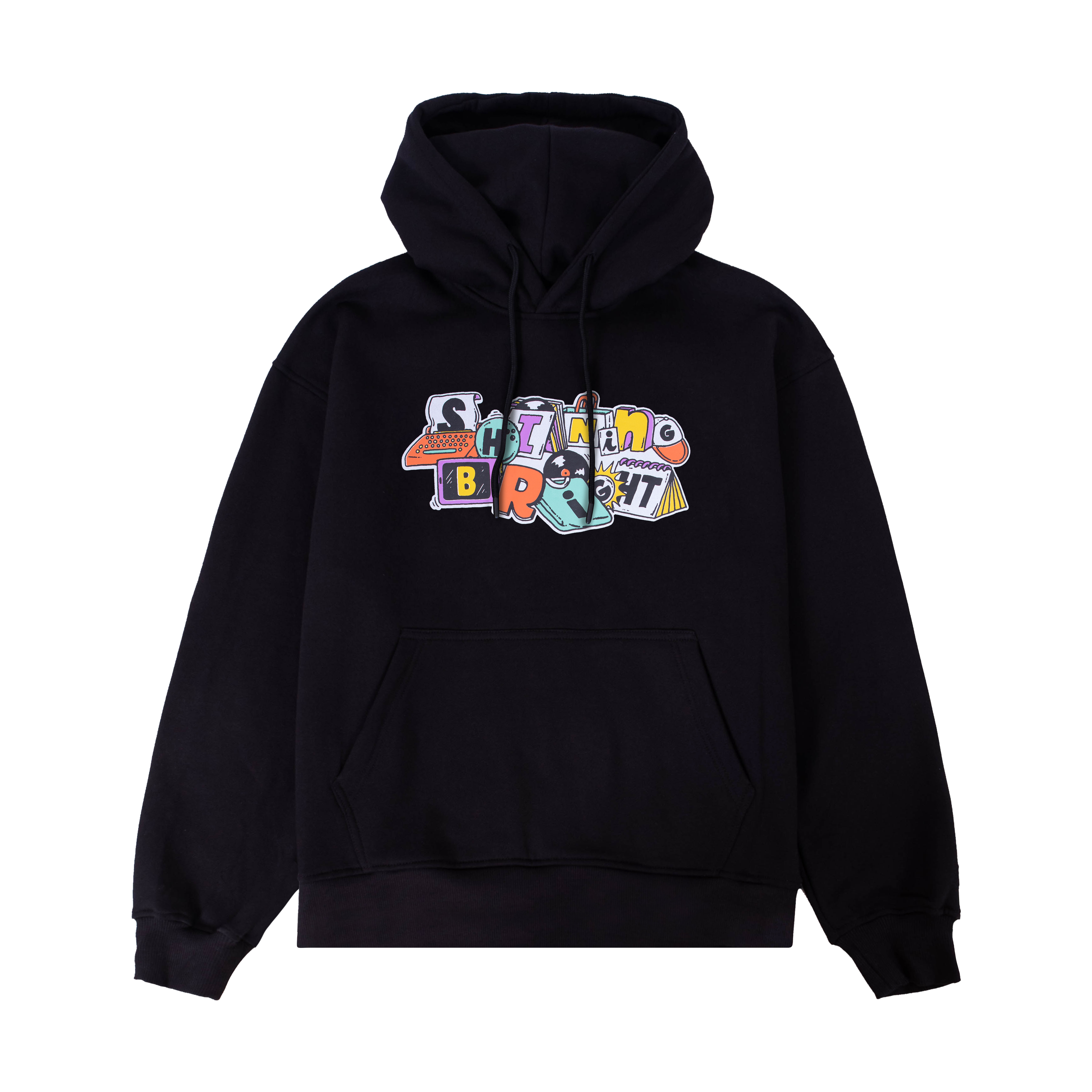 Shining Bright Lof Pullover Hoodie - Black
