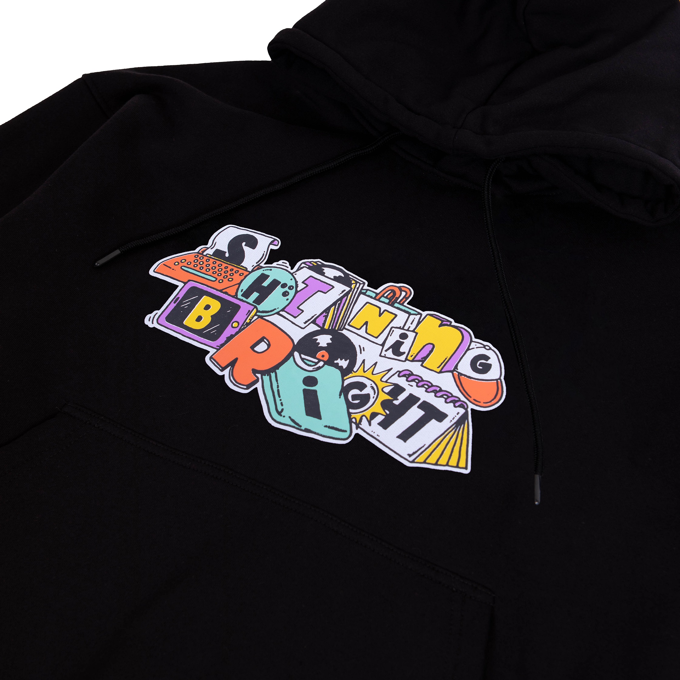 Shining Bright Lof Pullover Hoodie - Black