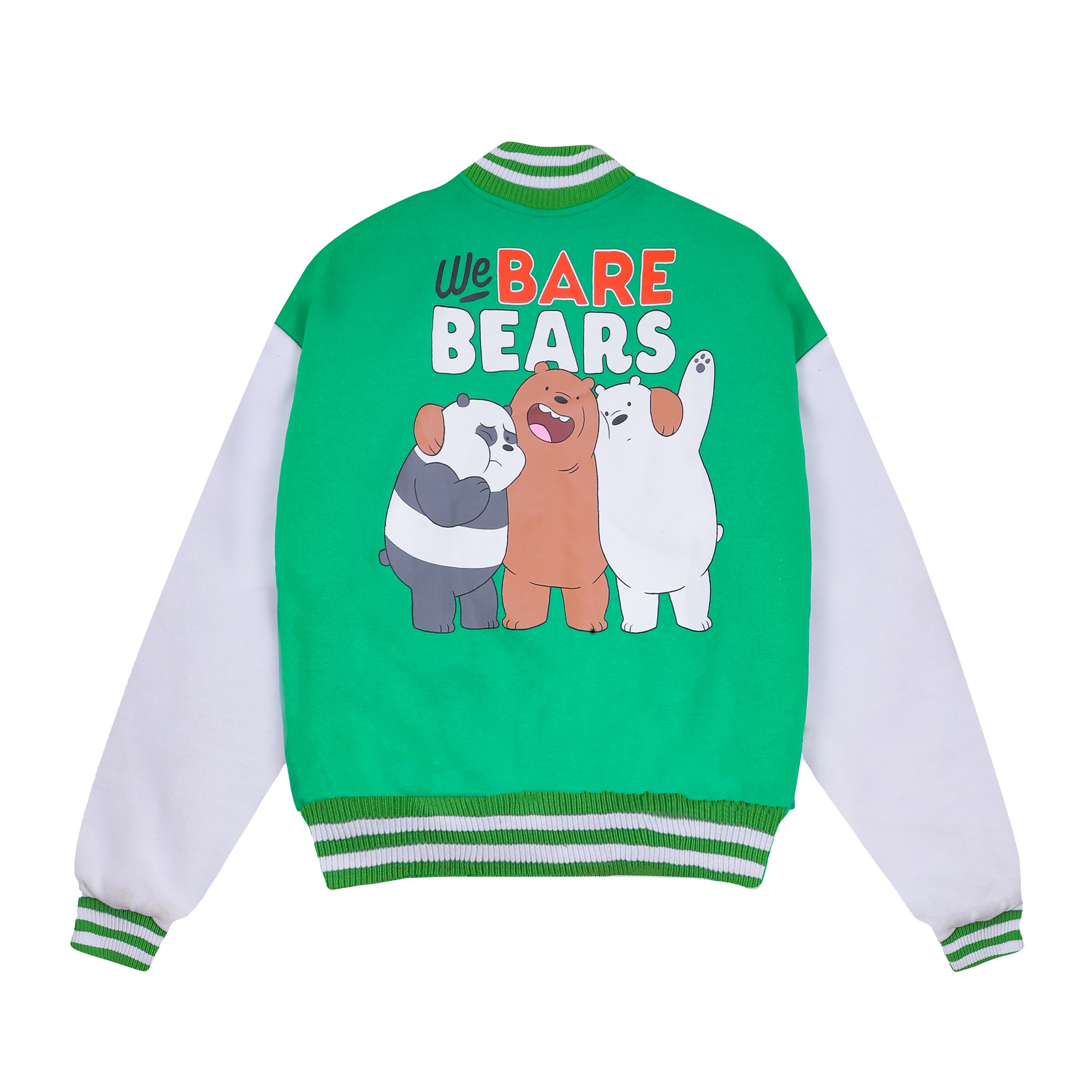 WE BARE BEARS BIG THREE VARSITY - GREEN