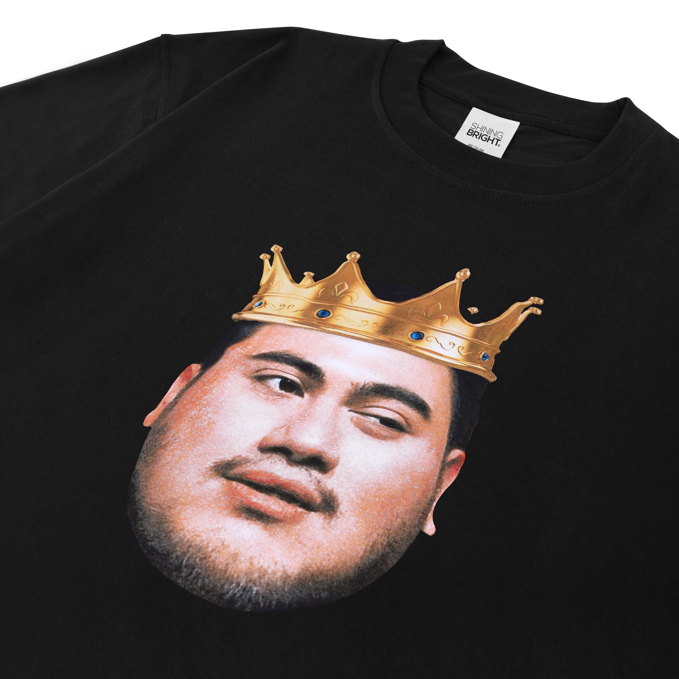 Shining Bright King Nassar Tshirt - Black