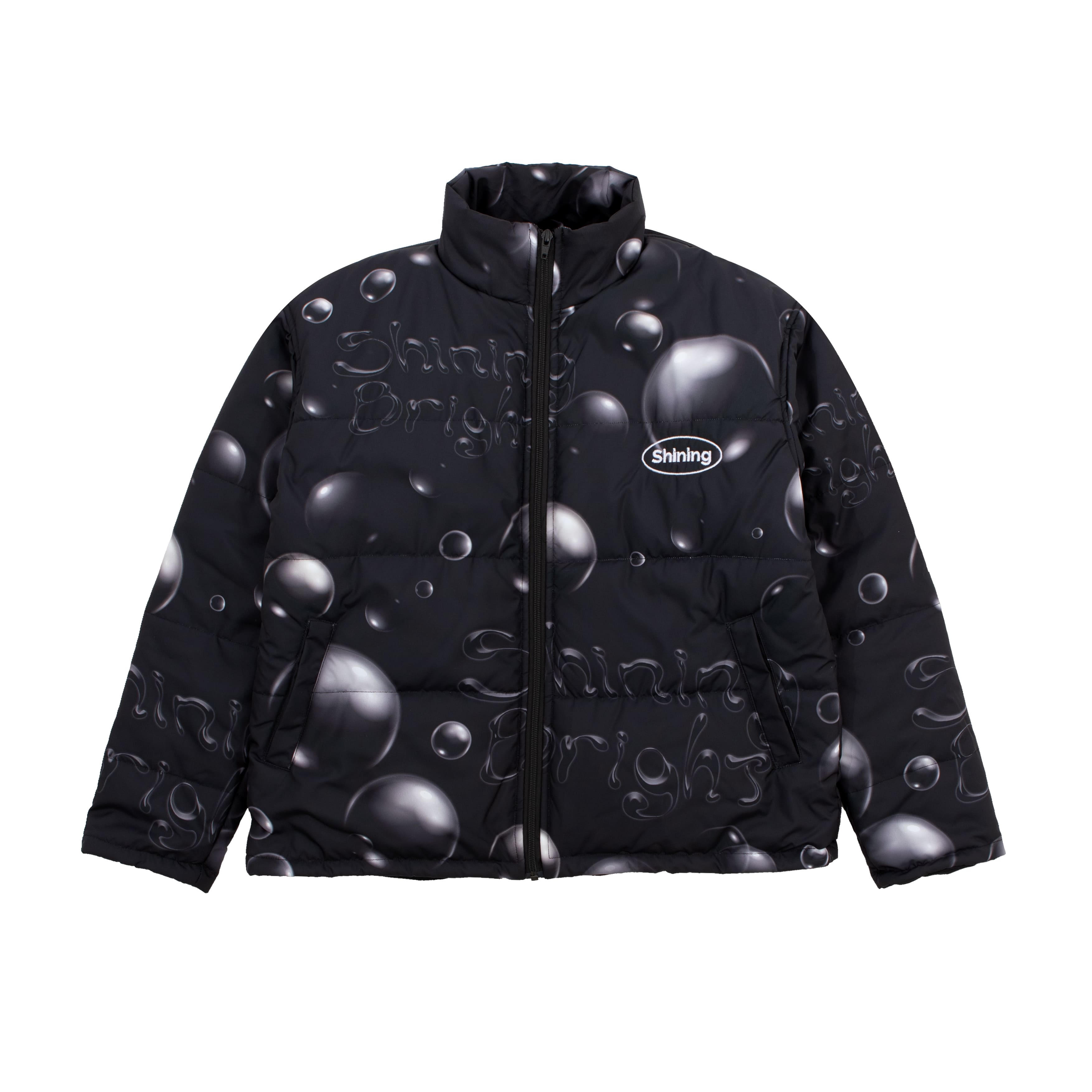 Shining Bright Puffer Jacket Gorpcore - Black Bubble