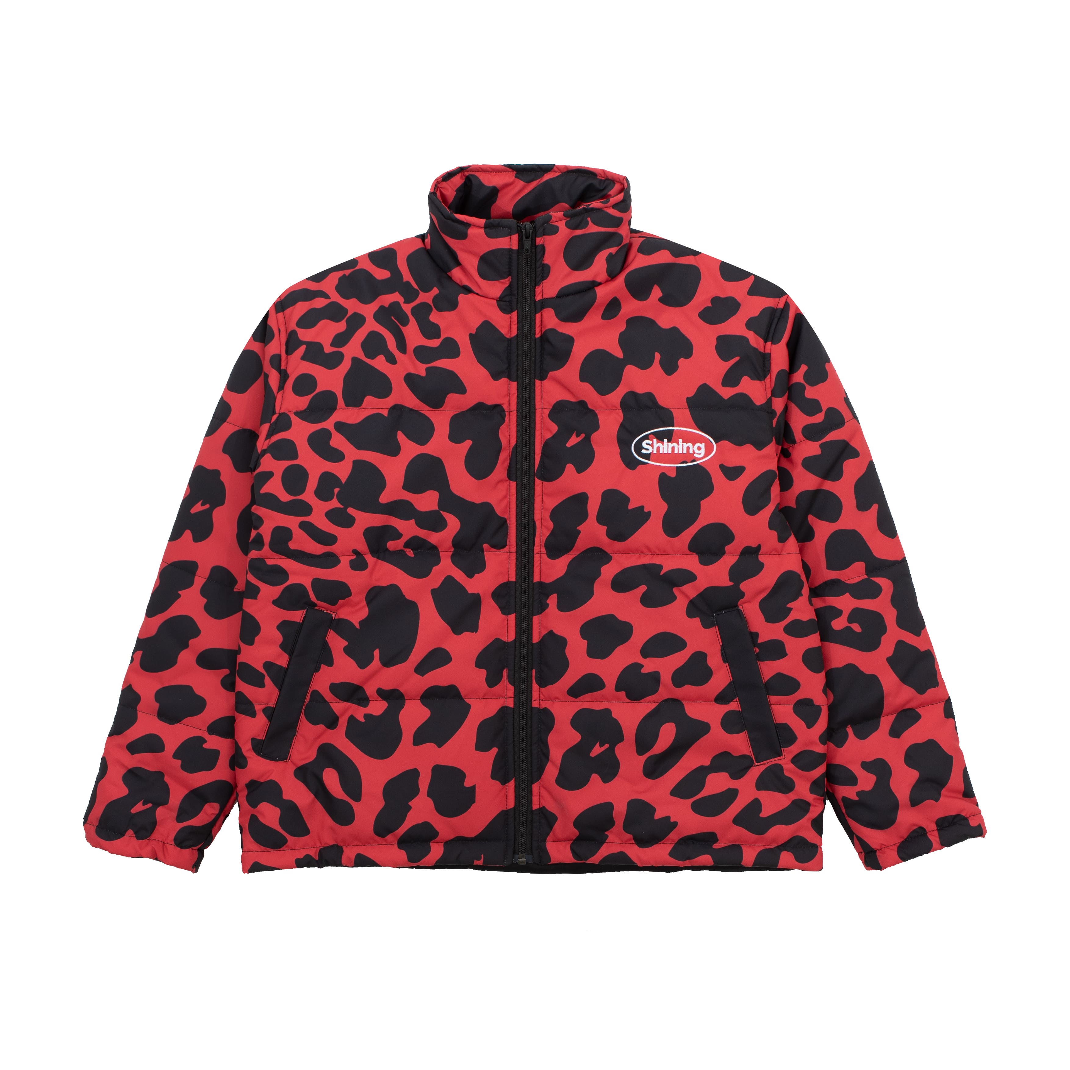 Shining Bright Puffer Jacket Gorpcore - Red Leo