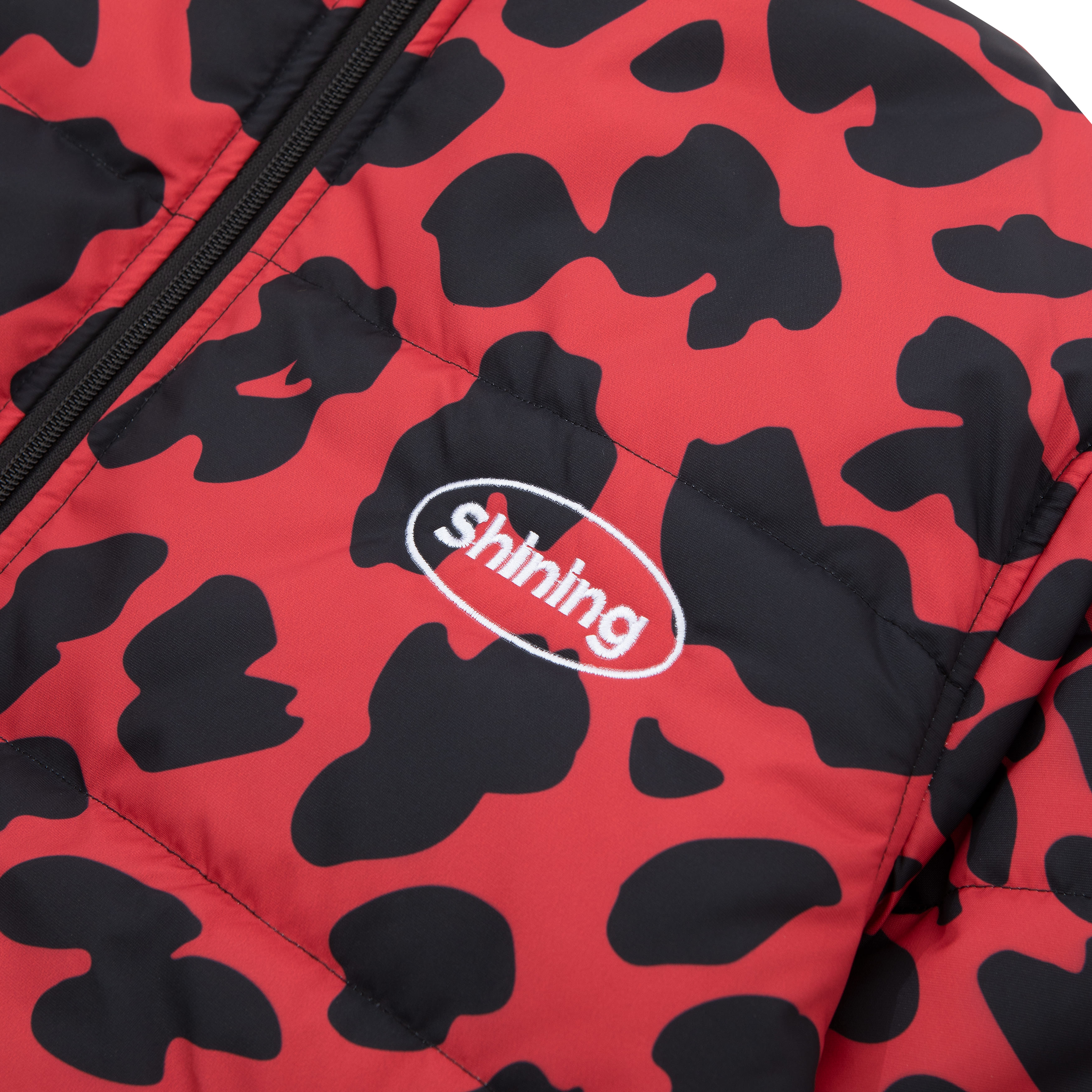 Shining Bright Puffer Jacket Gorpcore - Red Leo