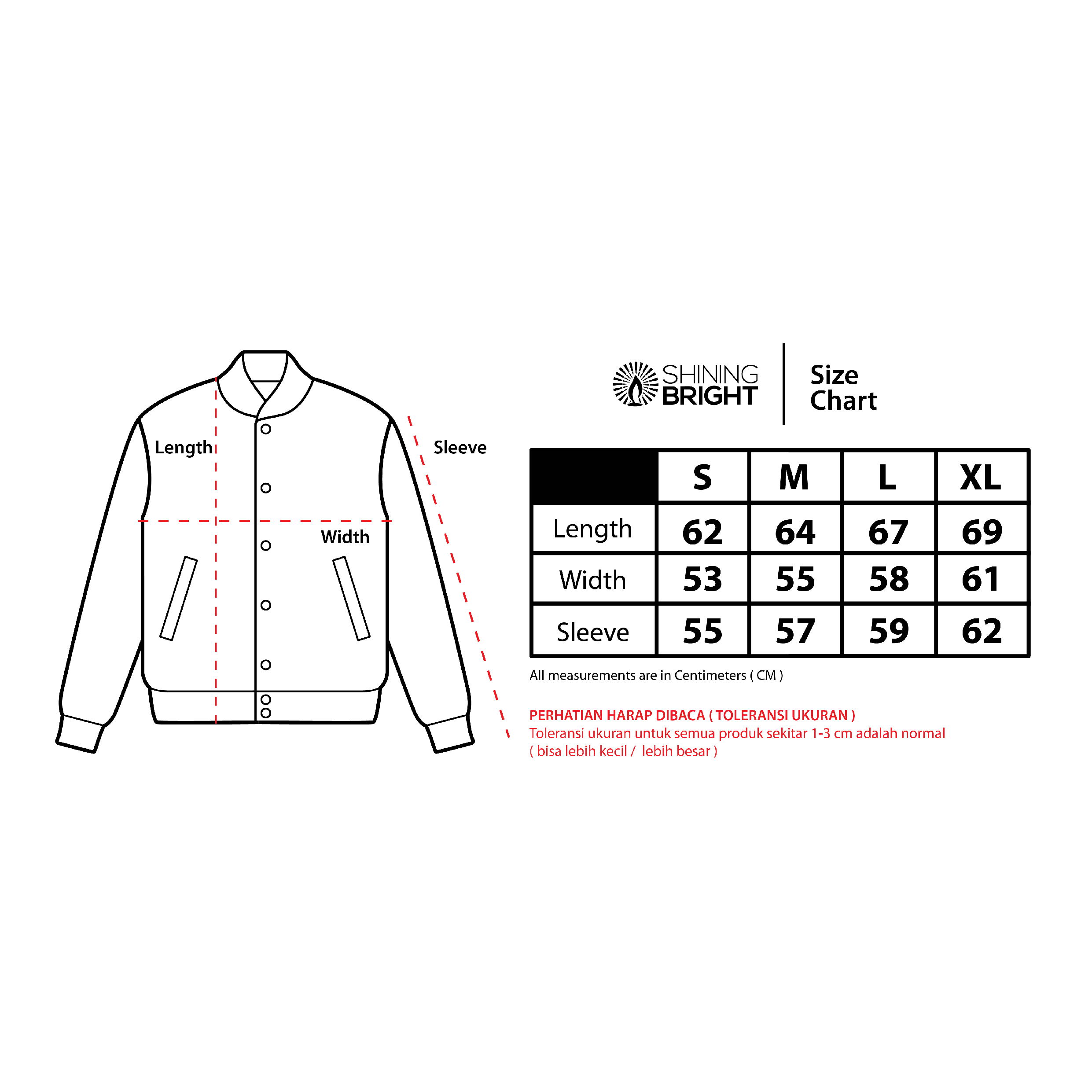 Shining Bright Light Harrington Jacket - Black