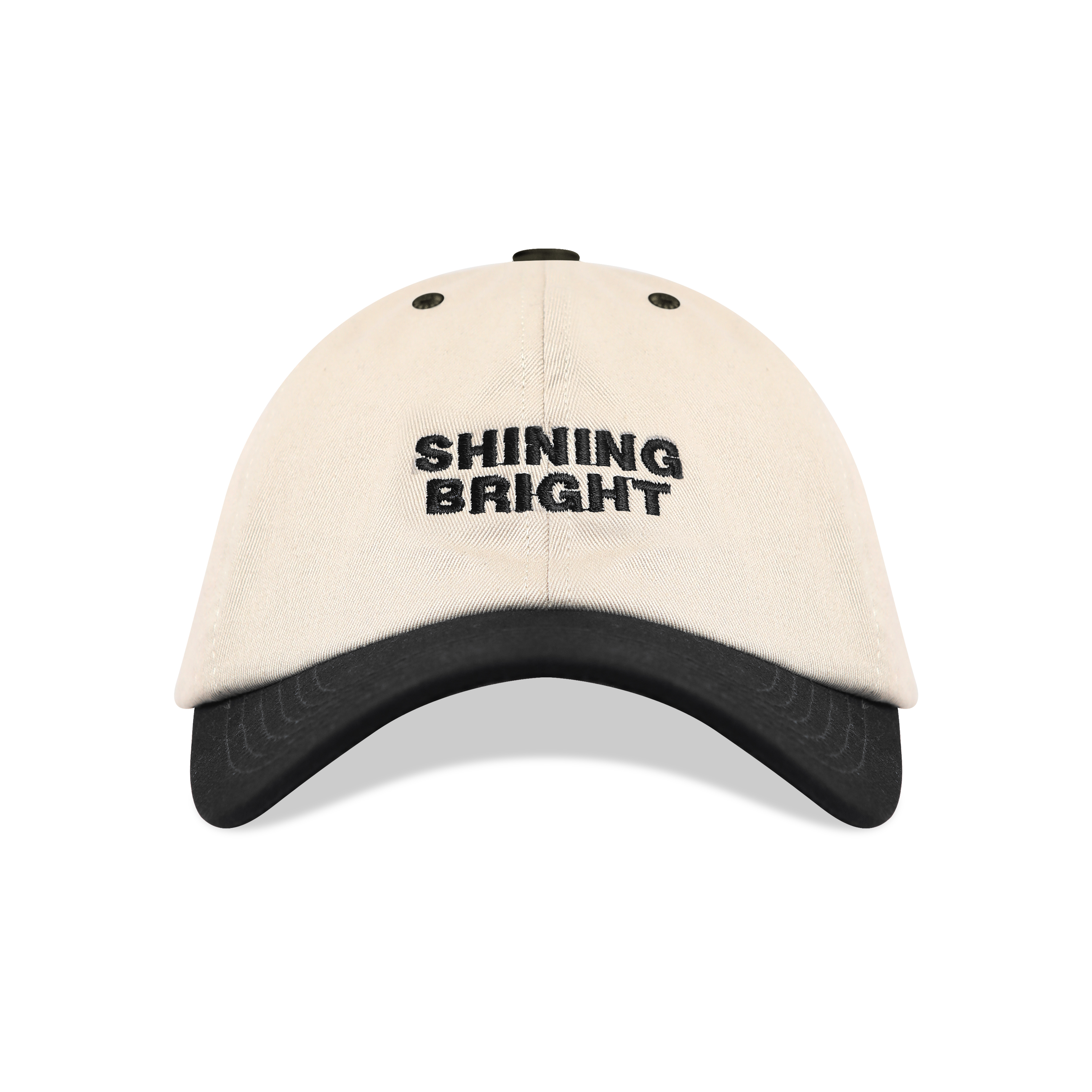 Shining Bright NU Vibrant 6 Panel Cap - Off White Black