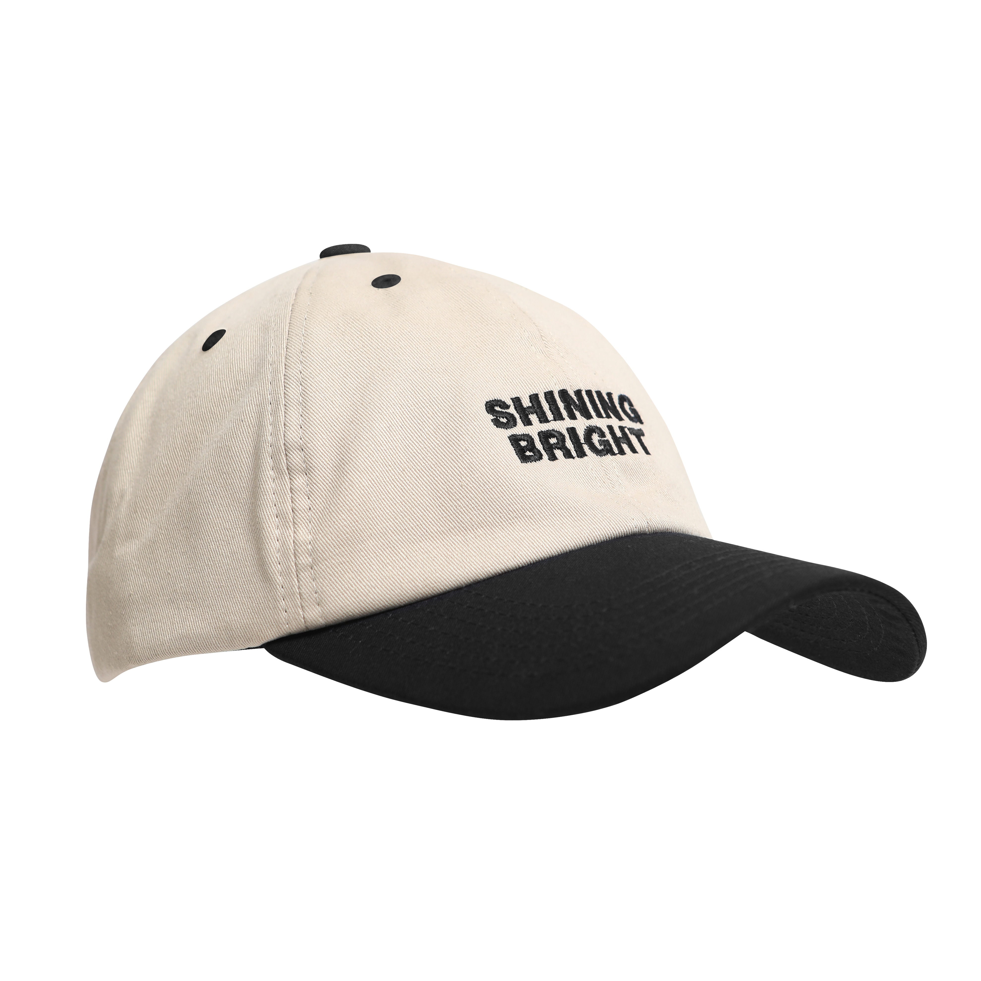Shining Bright NU Vibrant 6 Panel Cap - Off White Black