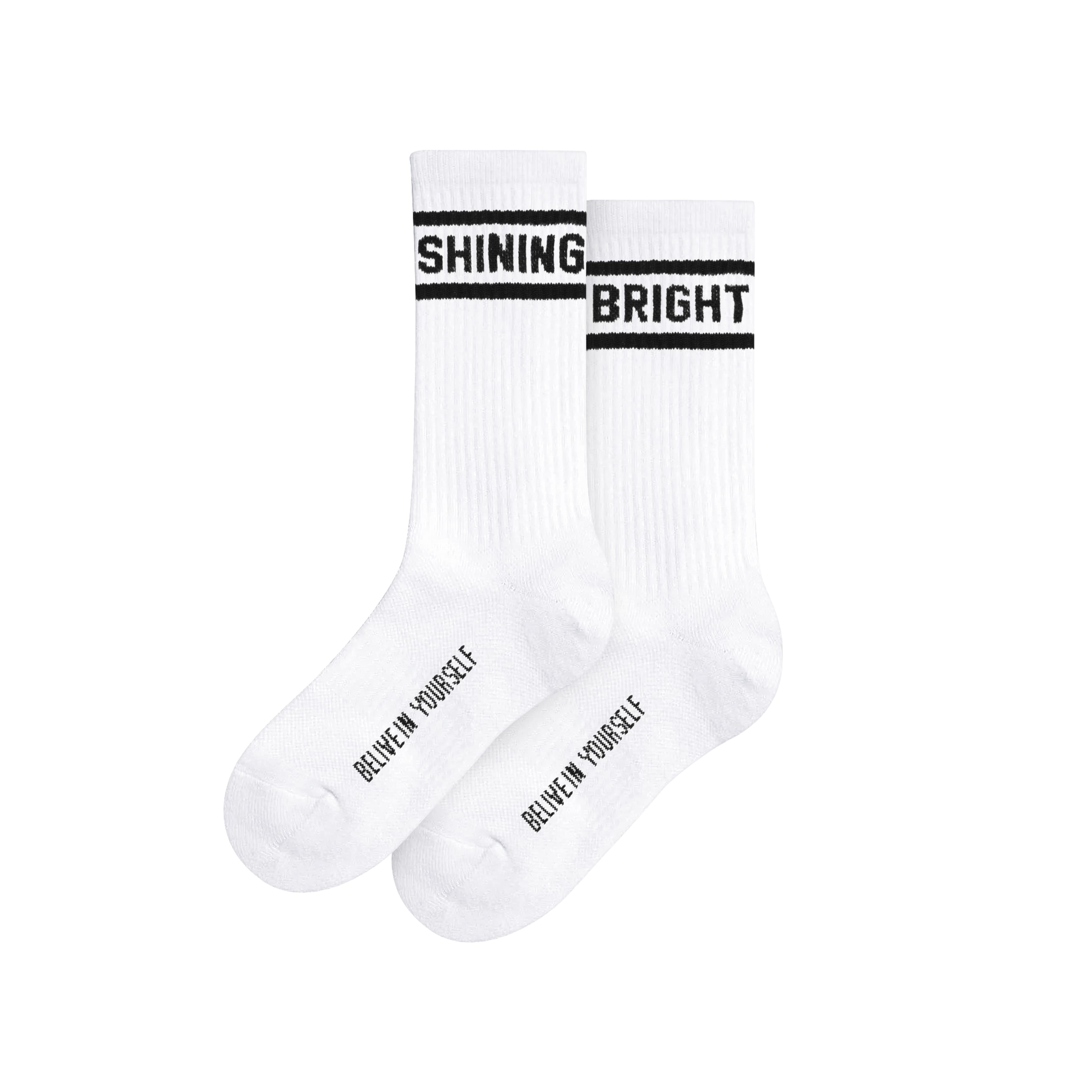 Shining Bright Jiggle Socks - White