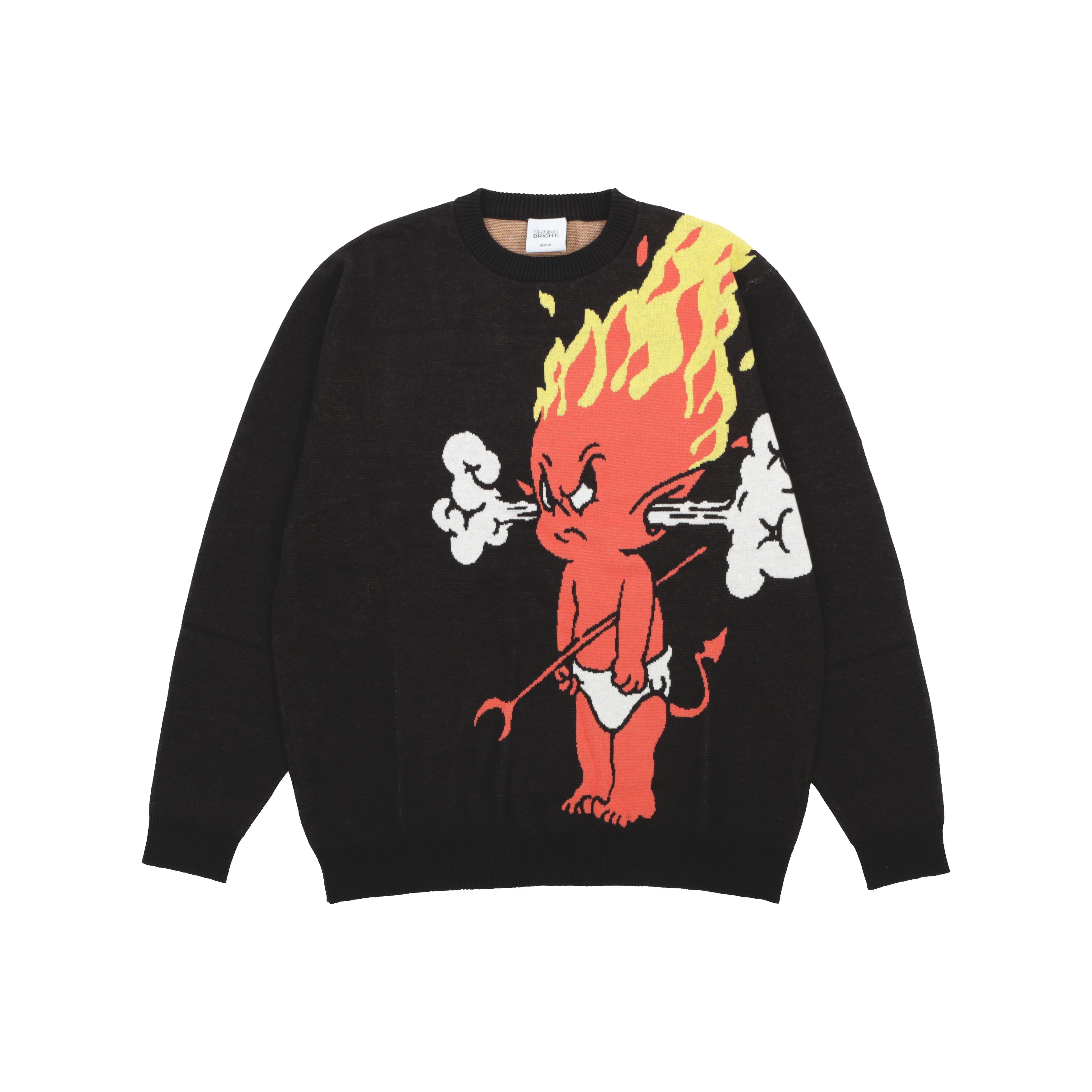 Shining Bright Devil Kids Knitwear - Black