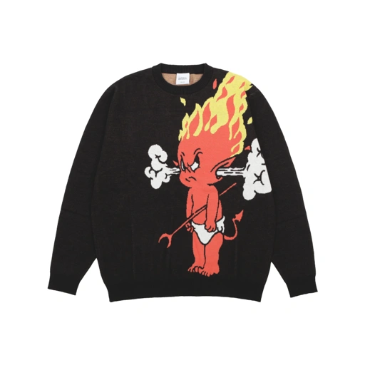 Image of Shining Bright Devil Kids Knitwear - Black