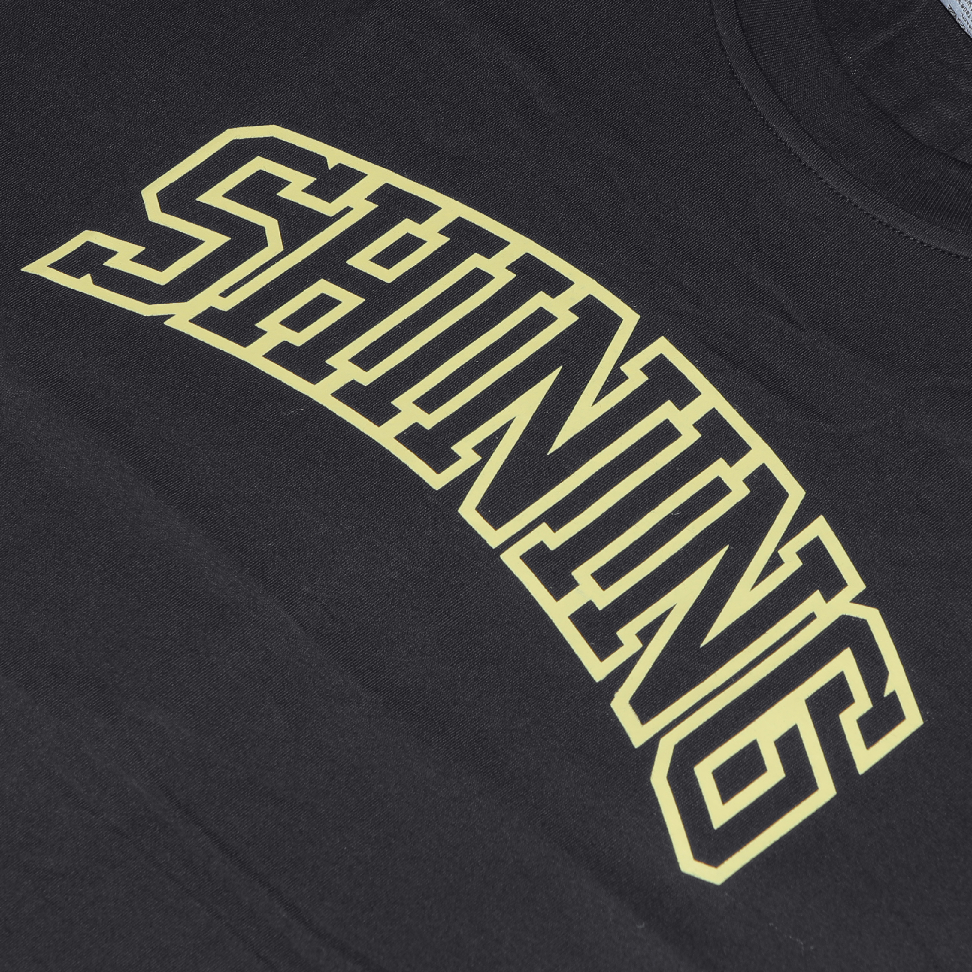 Shining Bright Athletic Yellow Tshirt - Black