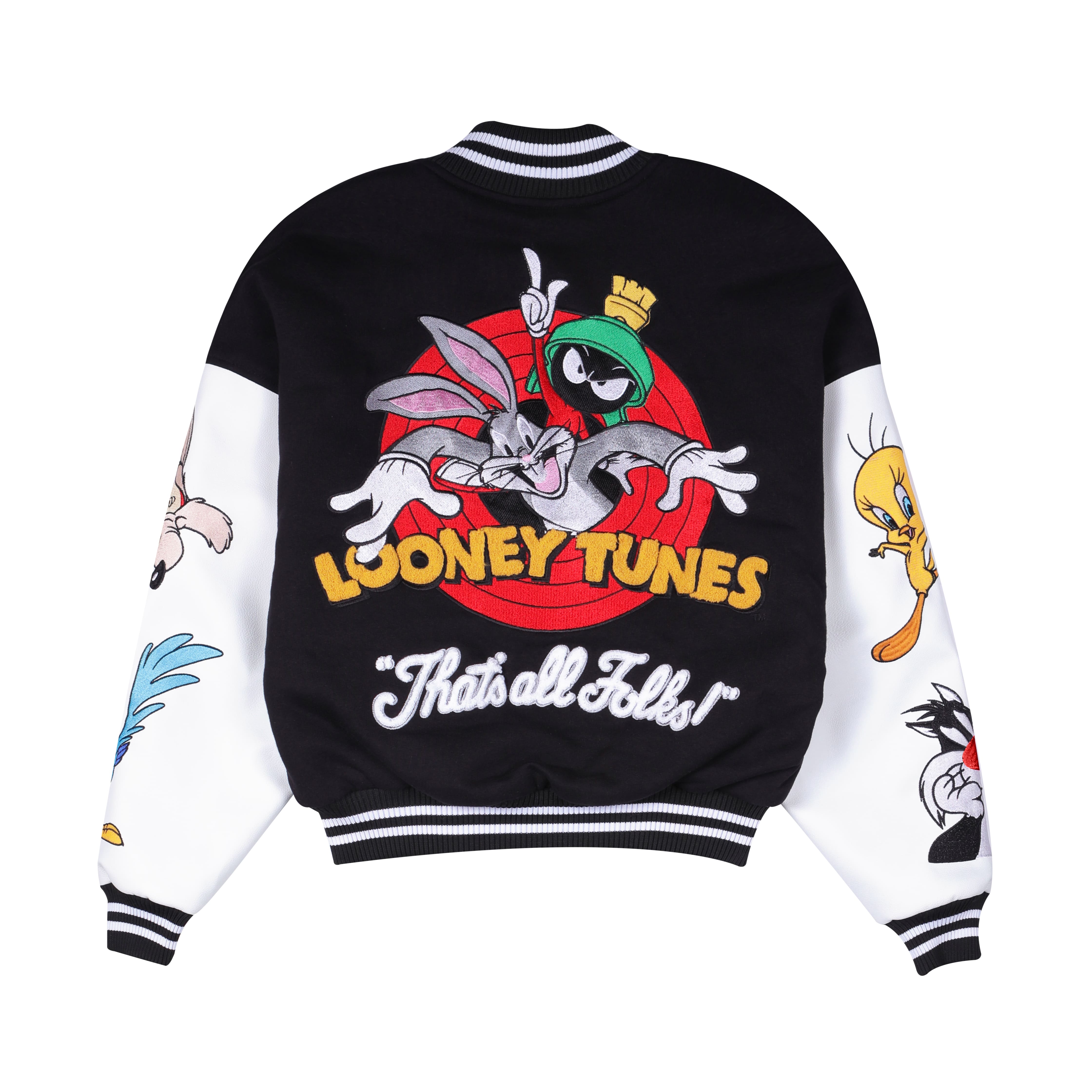 Looney Tunes Thats All Folks! BW Varsity