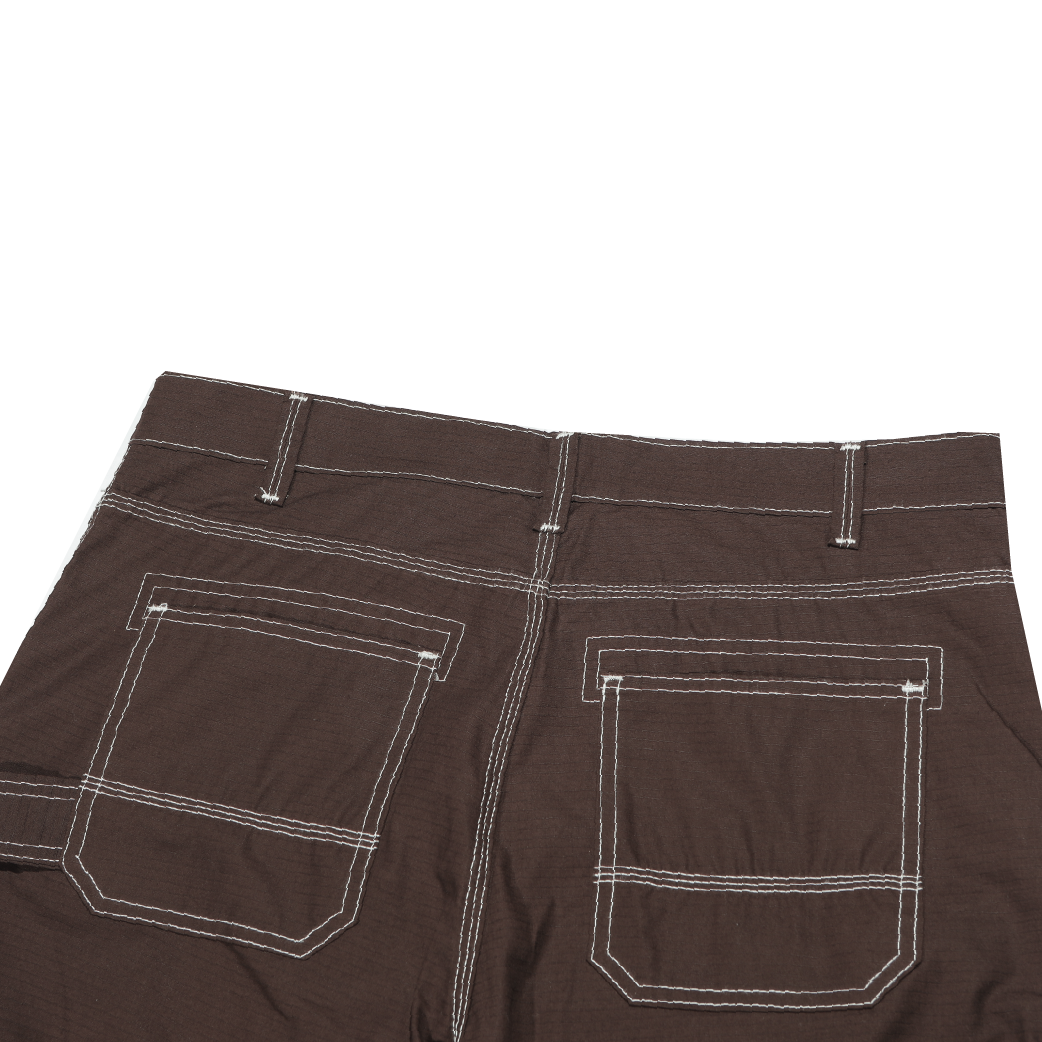 Shining Bright Wave Long Cargo Pants - Mocca