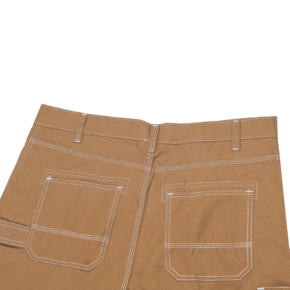 Shining Bright Wave Long Cargo Pants - Brown