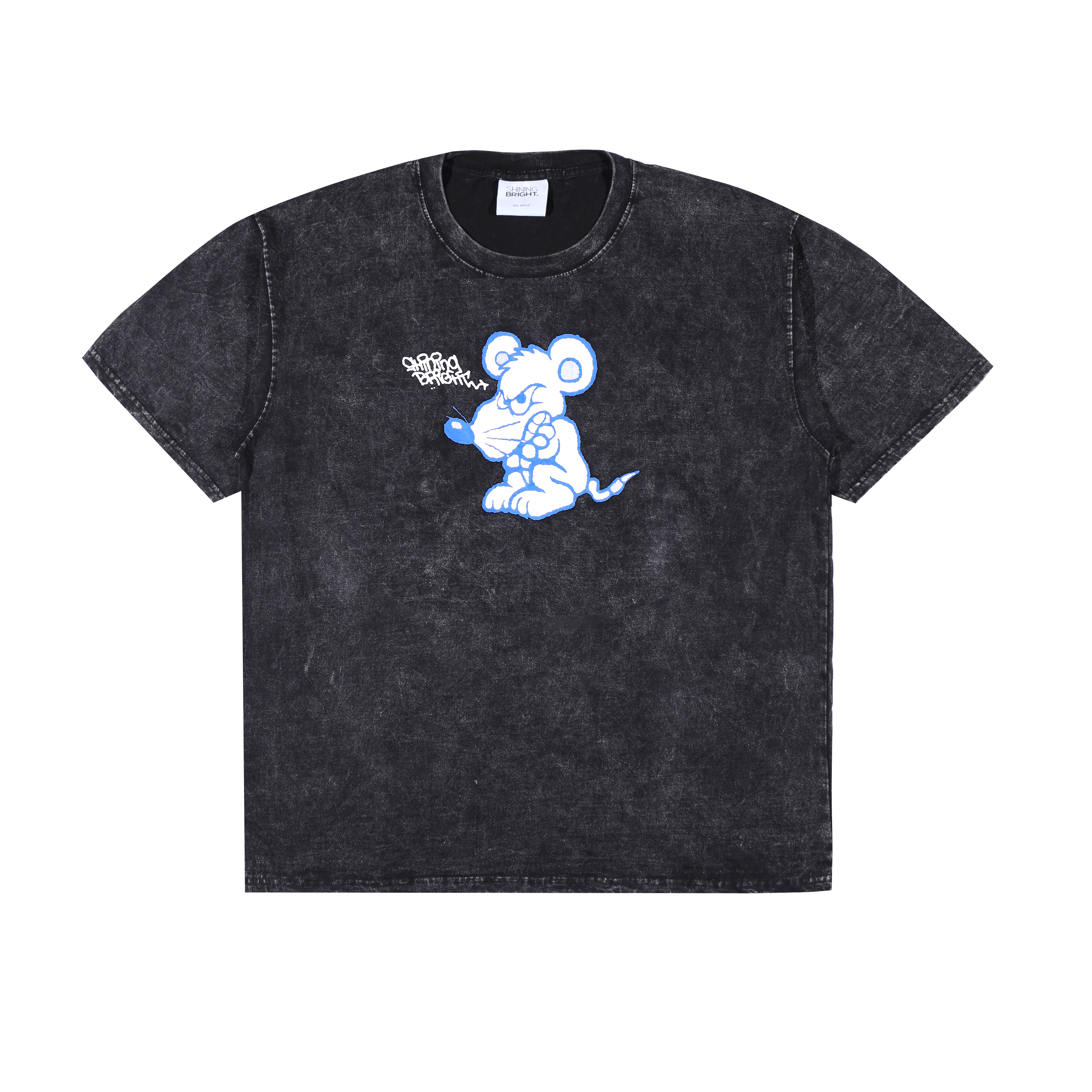 Shining Bright Ratatata Washed Tshirt - Black